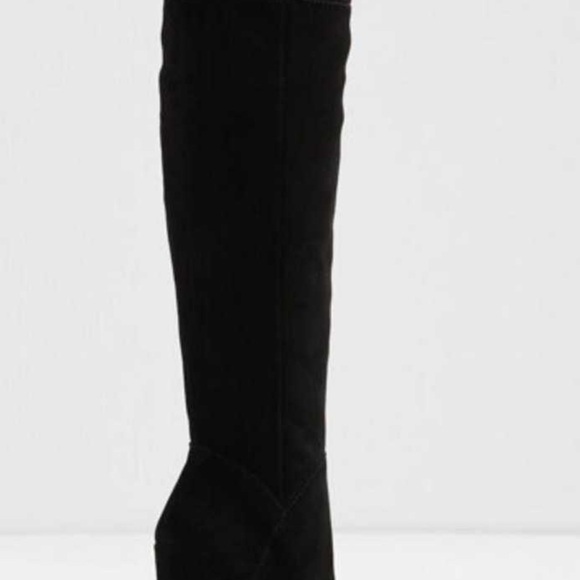 Aldo Maroco-91 black long suede boots, new. - Picture 1 of 5